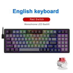E-YOOSO Z94 USB Mechanical Gaming Keyboard Wired Monochrome LED Backlit Blue Red Switch 94 Key for Compute Laptop PC