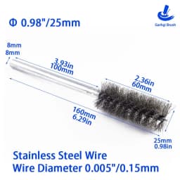 DIY Drill Brushes 50 X 150mm Stainless Steel Wire Tube Brush for Inner Diameter Deburring Polishing Cleaning Rust Removing