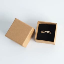 10pack Bulk Rings Box 4x4x3cm Brown Kraft Gift Cardboard Boxes Jewelry Necklace Earring For Women Packaging Case with Sponge