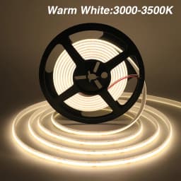 IP68 Waterproof COB Strip 12V 24V 1M 10M 20M 320Leds/M RA90 3000K 4000K 6000K High Density Flexible Ribbon Rope LED Light