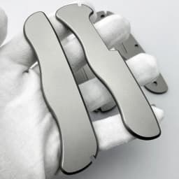 1Pair Titanium Alloy Handle Scales for 111MM Swiss Army Knife Patch with Slots for Toothpick Tweezers Modification Accessories