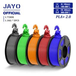 JAYO Updgrade 2.0 PLA+ 3D Filament 1.75mm PLA Plus 3D Printer Filament Neatly Wound 3D Filament PLA For FDM 3D Printer 5 Rolls
