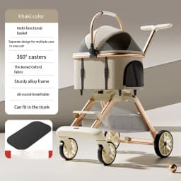 2026 New Separable Pet Stroller, Portable One Click Recycling Cat Stroller, Universal Lightweight Baby Stroller for Travel
