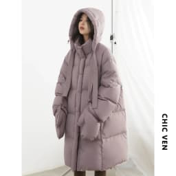 CHIC VEN New Women Down Coats Solid Loose Casual Hooded Down Jacket Female Soft 90 White Duck Down Coat Thick Autumn Winter 2024