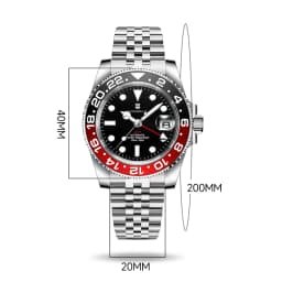 Corgeut 40mm Men's Custom logo NH34 Watch - Custom Logo. Customizable Strap, Dial, Engravings. Auto, Cal, Mech, Sapphire Glass