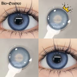 Bio-essence 1 pair Korean Lenses Colored Contact Lenses with Prescription Blue Myopia Lenses Korean Lenses High Quality Lenses