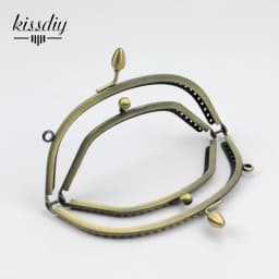 10pcs 14cm Antique Bronze Metal Purse Frame Tow Style Kiss Clasp For Purses Handle For Bag Craft Bag Making Sew Accessories