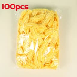 100pcs/set Disposable Shower Caps Plastic Waterproof Headgear Pink Spa Salon Hotel Hair Dye Women Elastic hair Cap Bathroom