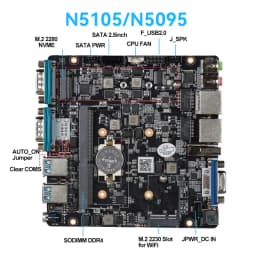 X30G Fanless Industrial Mini PC Intel Celeron N5095 2x Gigabit Ethernet 2x COM RS232 M.2 NVMe SSD 4x USB WiFi Windows 10 Linux