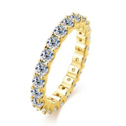 KNOBSPIN D VVS1 All Moissanite Rings for Women Man Engagement Wedding Eternity Band with GRA S925 Silver Plated 18k Gold Ring