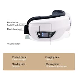 Smart Foldable Eye Massager Rechargeable Bluetooth Eye Care Mask Vibration Massage Relieve Eye Fatigue Portable Relax Device
