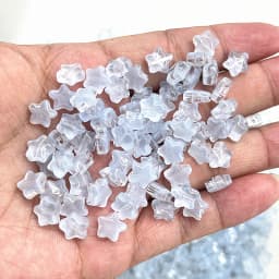 New 30pcs 8mm Five-pointed Star Matte Glass Beads Loose Spacer Beads for Jewelry Making DIY Handmade Bracelets Earrings