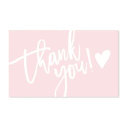9.0x5.4cm Pink Black Foil Stamp Greeting Label Custom Thank You Cards For Small Bussiness Gift Box Decoration Packaging Supplies