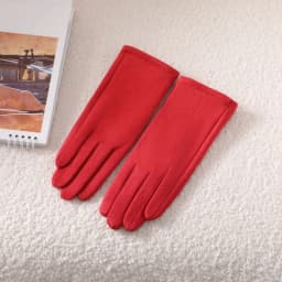 Simple Solid Style Fashion Elegant Women's Winter Suede Gloves Winter Keep Warm Touch Screen Add Velvet Thickened Elasticity Sof