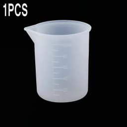 100ML Silicone Measuring Cup Graduated Beaker Epoxy Resin Glue Tools Reused Silicone Round Stirring Rod Measuring Tools
