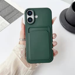 Classic Frosted Solid Colours Card Case For iPhone 17 Pro Max 16 15 14 13 12 11 Pro Max Mini Plus Silicone Drop-proof Soft Cover