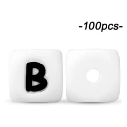 100Pcs 12mm Letter Silicone Beads for DIY Name Jewelry Making Bracelet Necklace Beaded Pen Accessories Keychain Beads Craft