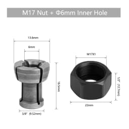 LAVIE Carving Machine Collet Trimming Machine Woodworking Accessories Adapter ER Clamp Nut -C NUT COLLET
