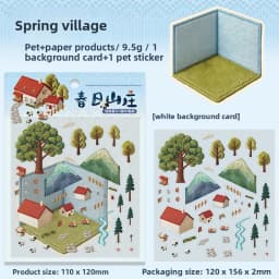1pack/2pack Exquisite Spring Series Scene Sticker Pack Spring Theme Journal Collage Materials 4 Styles