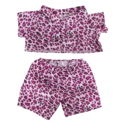 42cm Plush Bear Clothes Cartoon Print Shirt & Shorts Set, Casual Summer Outfit for 16-18 Inch Teddy Bear & Plush Dolls Toy Gift