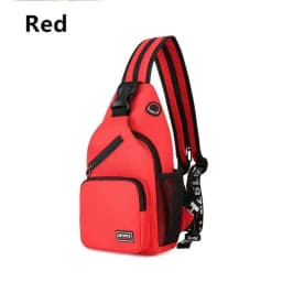 KISMIS Messenger Shoulder Multi-functional Men's and Women's Backpack Chest Bag Travel Backpack with Headphone Hole