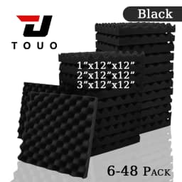 TOUO Acoustic Foam Fireproof Soundproofing Sponge 6/12/24/48 Pcs Egg Crate Soundproof Foam Studio Home Sound-absorbing