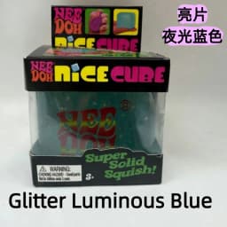 New Schylling Needoh Nice Cube Squishy Stress Toy Glow In The Dark Slow Rebound Sensory Glitter Pressure Relief For Adults gifts