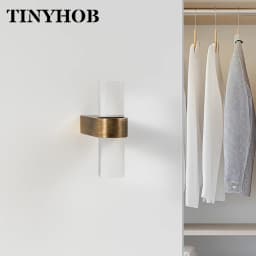Smoky Gray Acrylic+Brass for Furniture Handles and Knobs Kitchen Doors Cabinet Drawer T Bar Funiture Wardrobe Appliance Handle