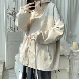 2027 Men Hooded Jacket Men Bomber Jacket Mens Windbreakers Zipper Coats Spring Autumn Loose Cargo Jacket Men Casual Sportswear