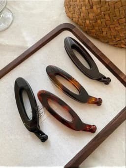 New high-end feel high ponytail simple banana clip acrylic hair clip for women, back-of-the-head vertical clip