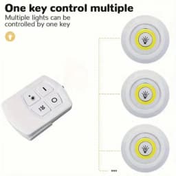 Dimmable LED Under Cabinet Light with Remote Control Battery Operated LED Closets Lights Wardrobe Bathroom Lighting Night Light