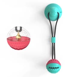 Dog Toys Silicon Suction Cup Tug Interactive Dog Ball Toy for Pet Chew Bite Tooth Cleaning Toothbrush Slow Food Pet Supplies