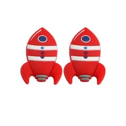 Kovict 5/10Pcs Silicone Beads Car Airplane Rainbow Rocket Bead For Jewelry Making DIY Keychain Necklace Bracelet Accessories