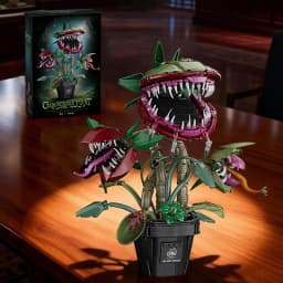 Creative Carnivorous Potted Plant Man-Eating Flower Building Blocks Home Decoration Collection MOC Bricks Toys Halloween Gift