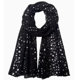 Star Printed Scarf For Women Hot Silver Shining Hijab Elegant Shawl Wedding Bridal Winter Warm Luxury Scarves
