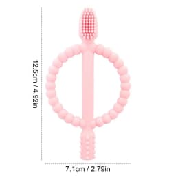 Baby Silicone Training Toothbrush Safe Toddle Teether Chew Toys Teething Ring Gift Infant Baby Chewing Clean Teething Toys