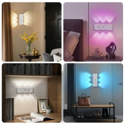 3 Colors or RGB Motion Sensor Wall Light LED Night Light USB Rechargeable Magnetic Wall Lamp Touch Dimming Bedside Stair Light