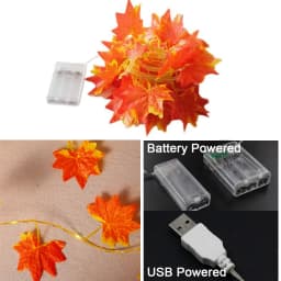 LED String Light Geen Eucalyptus Leaves Maple Leaf 5V USB Battery Power Wedding Christmas Decoration 2M 5M 10M Fairy Lights