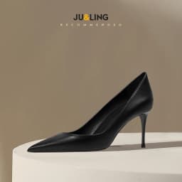 Temperament Pointed Wine Red High Heels Women's Soft Leather Single Shoes Shallow Mouth New Fashionable High Heels Single Shoes