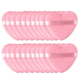 10/20Pcs Triangle Velvet Powder Puff Heart Shaped Makeup Sponges Blender Foundation Cosmetic Facial Sponges Make Up Accessories