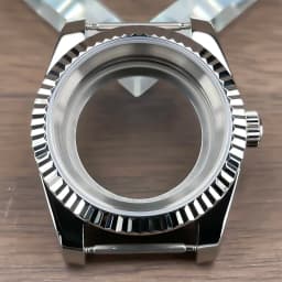 36mm/39mm Fluted Bezel NH35 Case For SK DJ Replacemet Part Sapphire Glass Stainless Steel Fit Nh35 Nh36 Movement Watch Case NH35