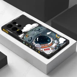 Cute Astronaut Space Case For Samsung Galaxy S26 S25 S23 S24 Ultra S25 FE A18 A57 A37 A17 A16 A56 A36 A55 A54 A26 5G Phone Cover