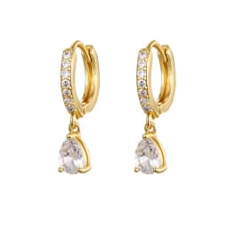 CRMYA Silver Gold Filled Dangle Earrings For Women CZ Zircon Long Water Drop Earring Men Jewelry Circle Ear Ring Wholesale