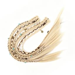 Bohemian Long Hair Braid Hand Woven Wig Braid with Decorative Hair Accessories Easy to Wear Synthetic Hair Clip Braid synthetic