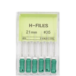 6Pcs/Pack Dental Files Hand Use H-Files 21/25mm Stainless Steel Endodontic Root Canal Files Dentist Tools Dental Lab Instruments