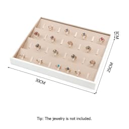 PU Leather Jewelry Display Tray for Drawer Counter Top Pendant Earrings Necklace Ring Organizer Bracelet Holder Storage Showcase