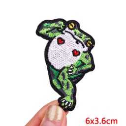 Hot New Animal Cat Embroidered Patches Iron On Patches For Clothing Thermoadhesive Patches Cartoon/Frog Dinosaur Duck Patch DIY