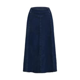 Deep Blue Midi Denim Skirt A-Line Skirt Casual Style Mid-Length Independent Station TK Women's Fashion Spring Summer Autumn