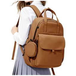 Casual Backpack, Back-To-School Essential School Backpack for Teens, Large Capacity Anti-Theft Daypack School Bag with Card Bag