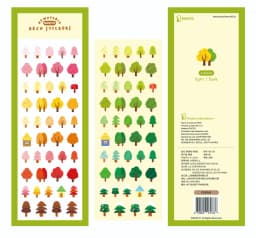Korean Import 4 Seasons Forest Paper Stickers Scrapbooking Diy Journal Stationery Cute Sticker Deco Aesthetic Art Supplies